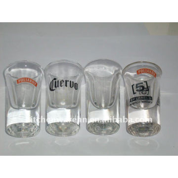 K-229 thick bottom shot glasses with printing/2oz shot glass/vokda glass for promotion!!!